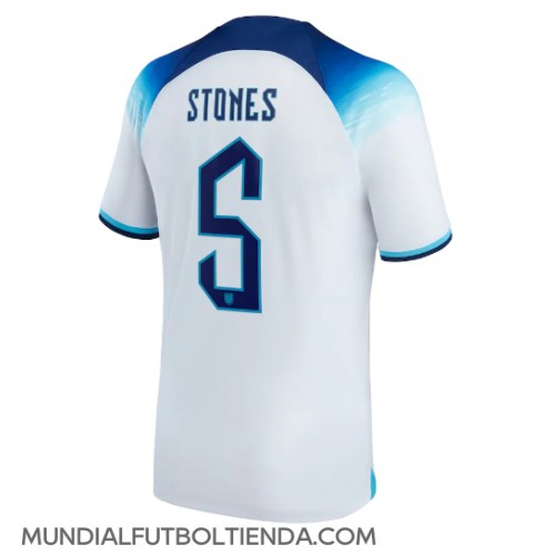 Camiseta Inglaterra John Stones #5 Primera Equipación Replica Mundial 2022 mangas cortas